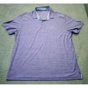 IZOD Polo Shirt Mens Large Purple Golf Performance Stretch Short Sleeve Collared